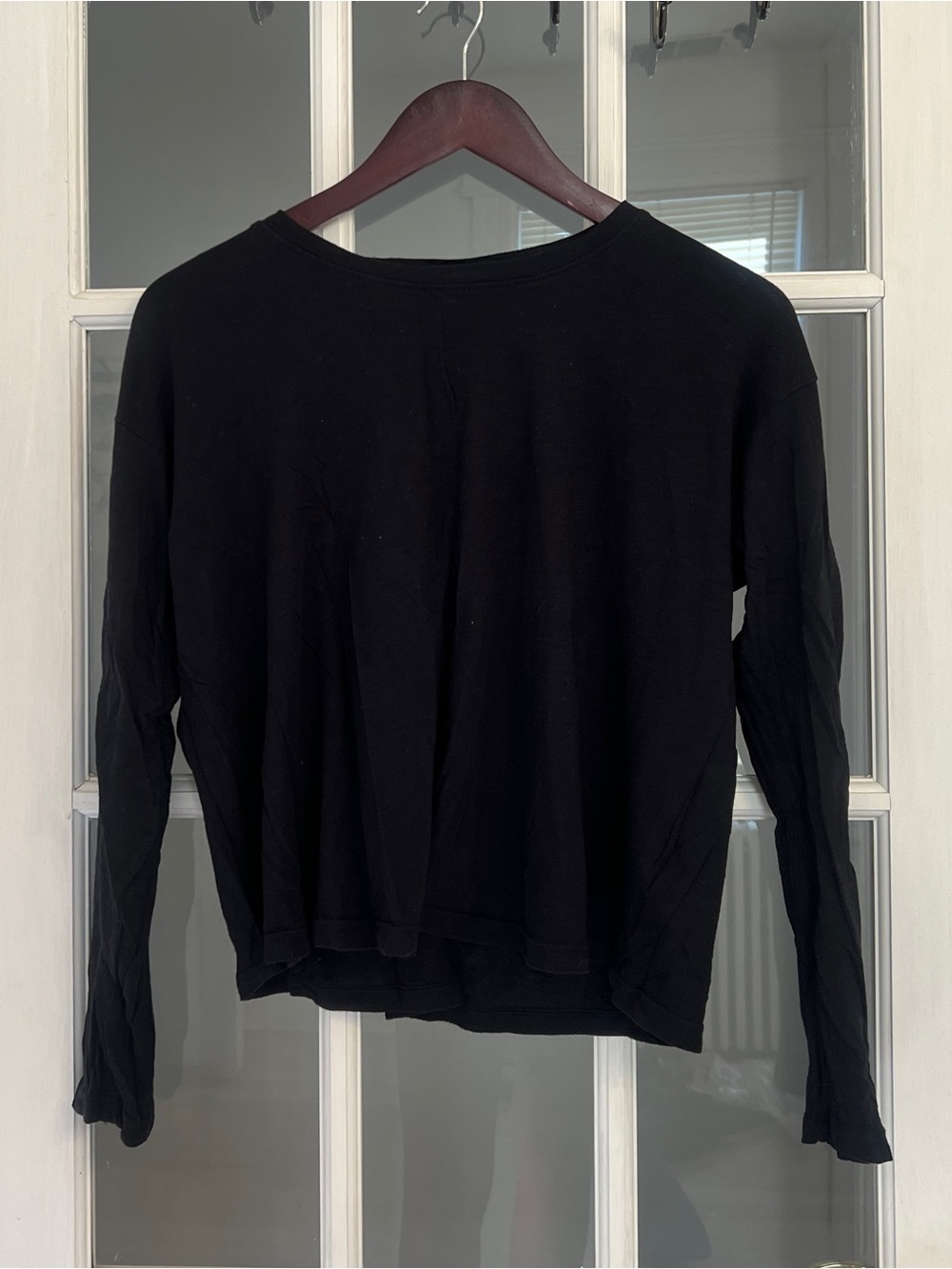 SUNDRY Women's Black 100% Pima Cotton Long Sleeve Tee Size XS